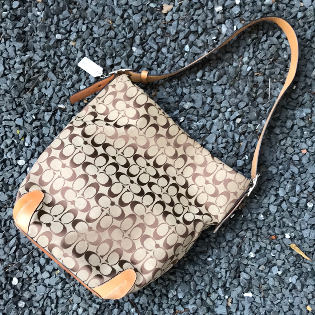 Coach Signature Duffel Shoulder Bag Lg